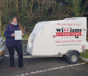 Congratulations on a practical driving test pass for Trailer Test Pass for Abi Knight