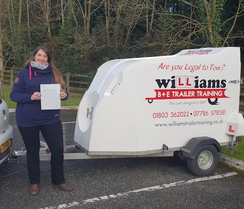 Congratulations on a practical driving test pass for Trailer Test Pass for Abi Knight