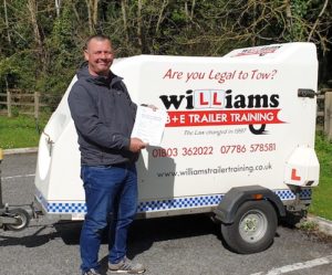 Congratulations on a Trailer Test Pass for Craig O’Neil of Torquay