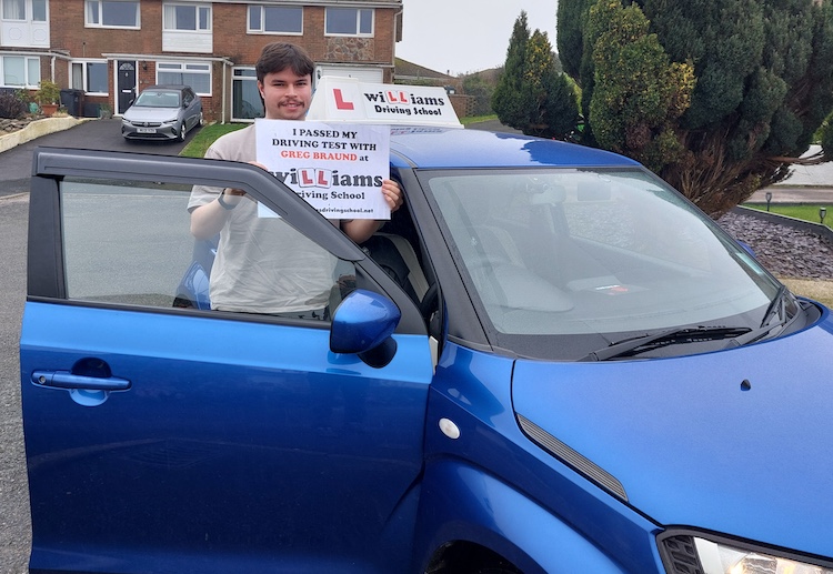 Graham Maule from Brixham passed his practical driving test with Williams Driving School