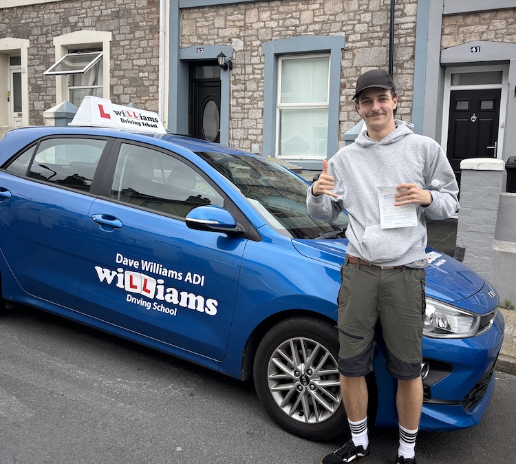 Jamie Radmore from Torquay passed her practical driving test with Williams Driving School