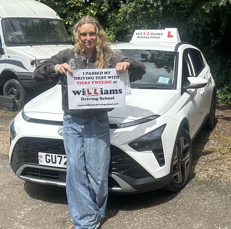 Honi Strawford from Buckfast near Newton Abbot passed her practical driving test with Williams Driving School