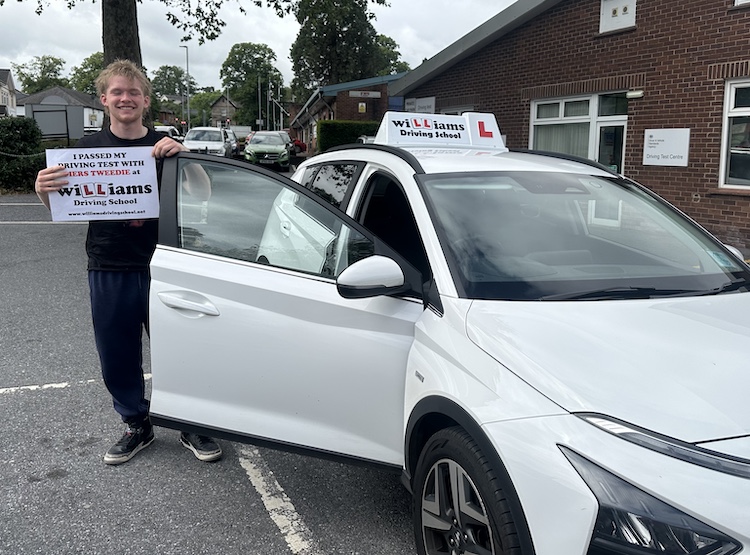 Kian Buckley from Newton Abbot passed his practical driving test with Williams Driving School