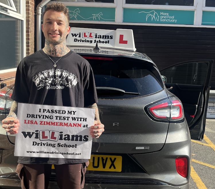 Aurel Okuniek from Torquay passed his practical driving test with Williams Driving School
