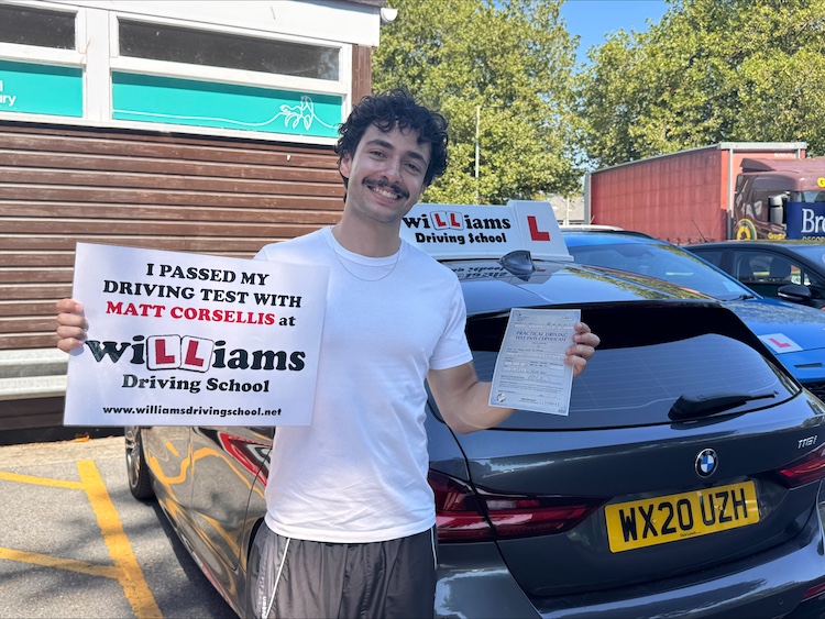 Ayman Al-daoudi from Paignton passed his practical driving test with Williams Driving School