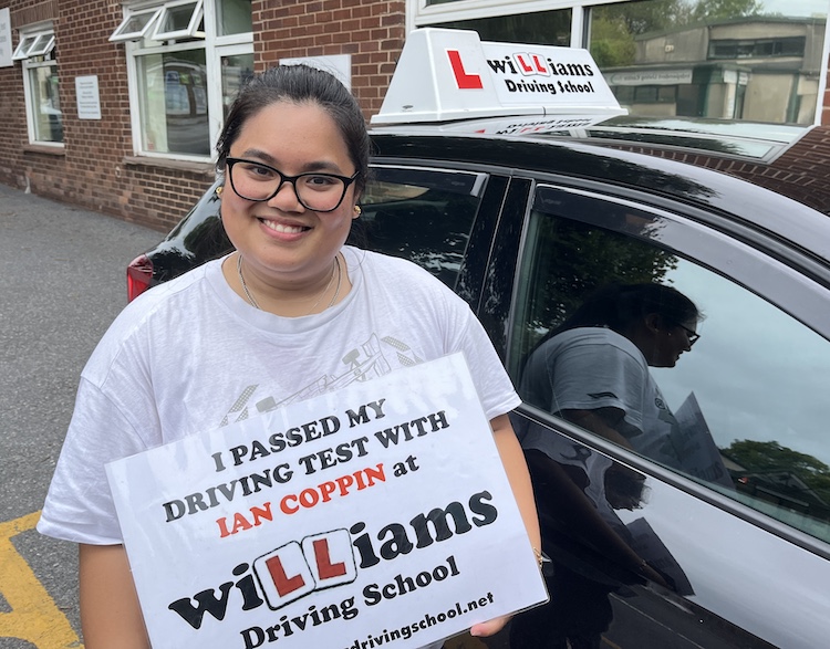 Althia Capin From Teignmouth passed her practical driving test with Williams Driving School
