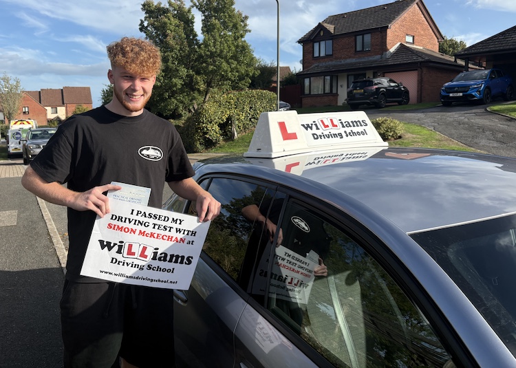 Jack Tribble from Torquay passed her practical driving test with Williams Driving School