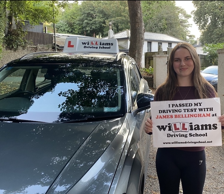 Matilda from Torquay passed her practical test with Williams Driving School